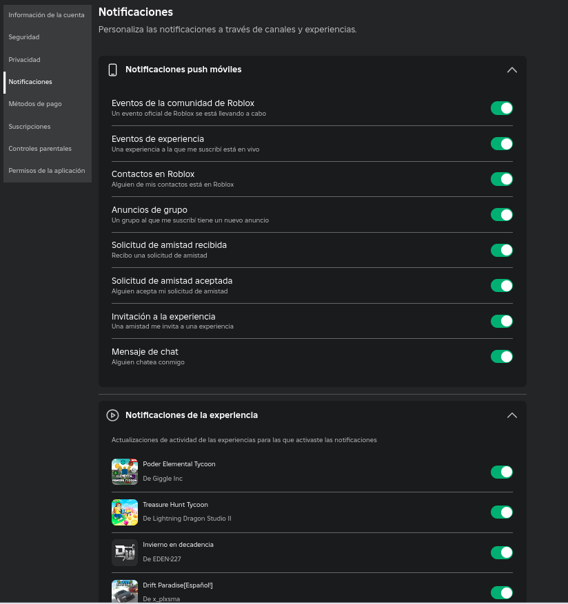 Notificaciones Desde La Experiencia Roblox Soporte
