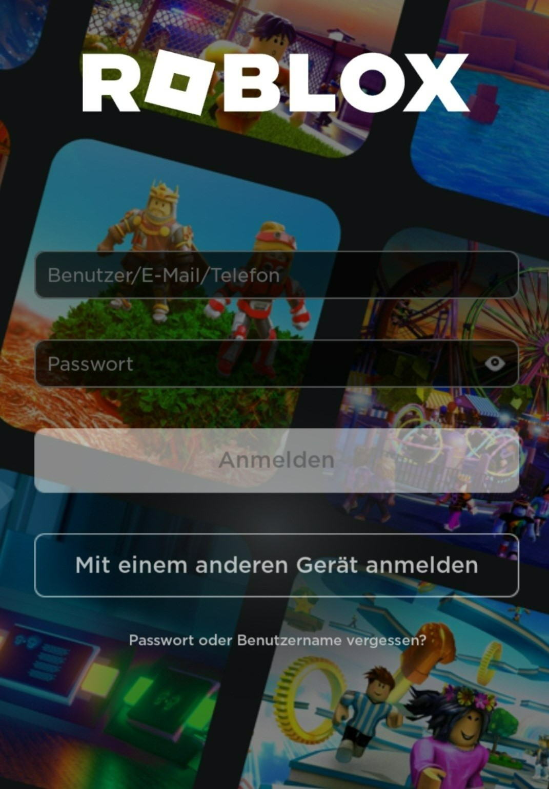 Einloggen mit Ihrer Telefonnummer Roblox Kundendienst