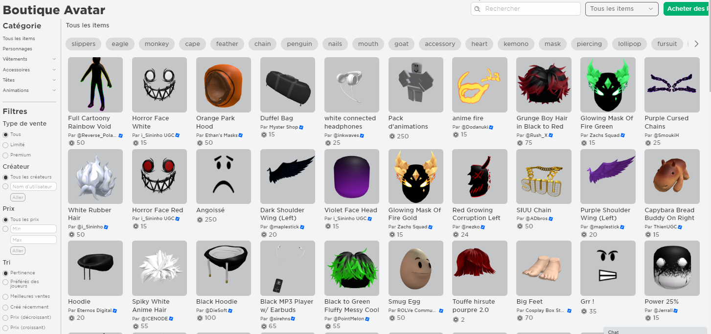 Le Marketplace Support Roblox