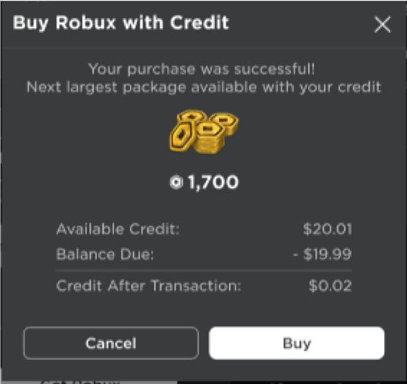 Utiliser le Crédit d'une Carte Cadeau – Support Roblox