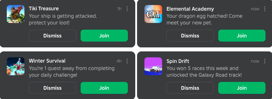 Out of Experience Notifications – Roblox Support