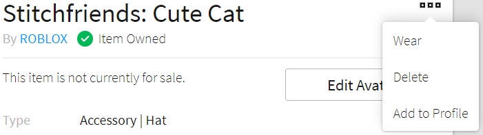 I Have A Problem With A Toy Code Or Virtual Item Roblox Support - while logged into the account on which the code was redeemed the item s catalog page will show if the account owns the item and provide you with different