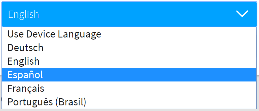 How To Change Your Account Language And Country Roblox Support - click the down arrow on the right and select your language