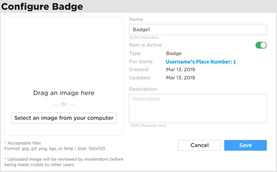 how to make a badge roblox