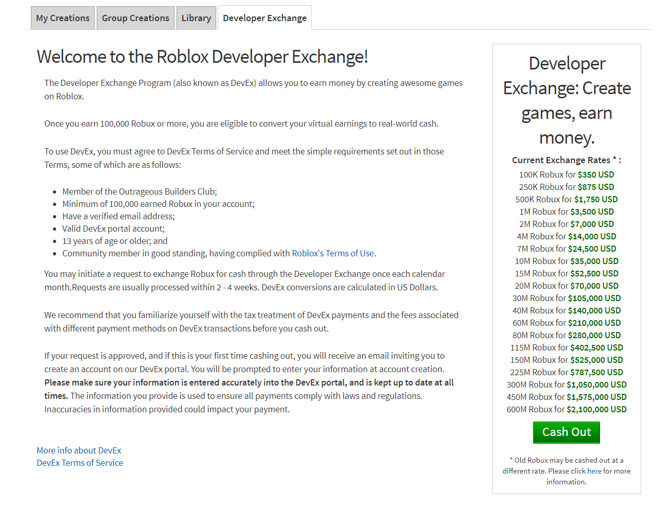 Developer Exchange Devex Faqs Roblox Support - roblox best selling game