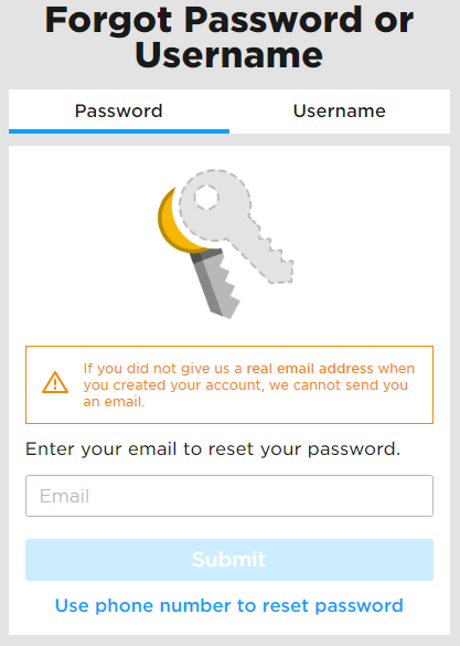 Change My Password Roblox