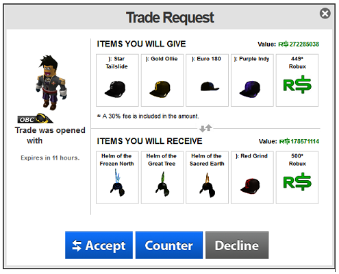 Sistema De Intercambio Trading System Roblox Soporte - como regalar robux 2019