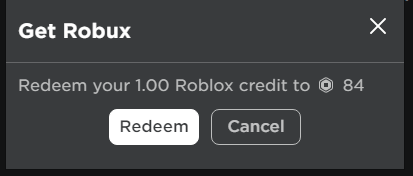Roblox Credit Convert