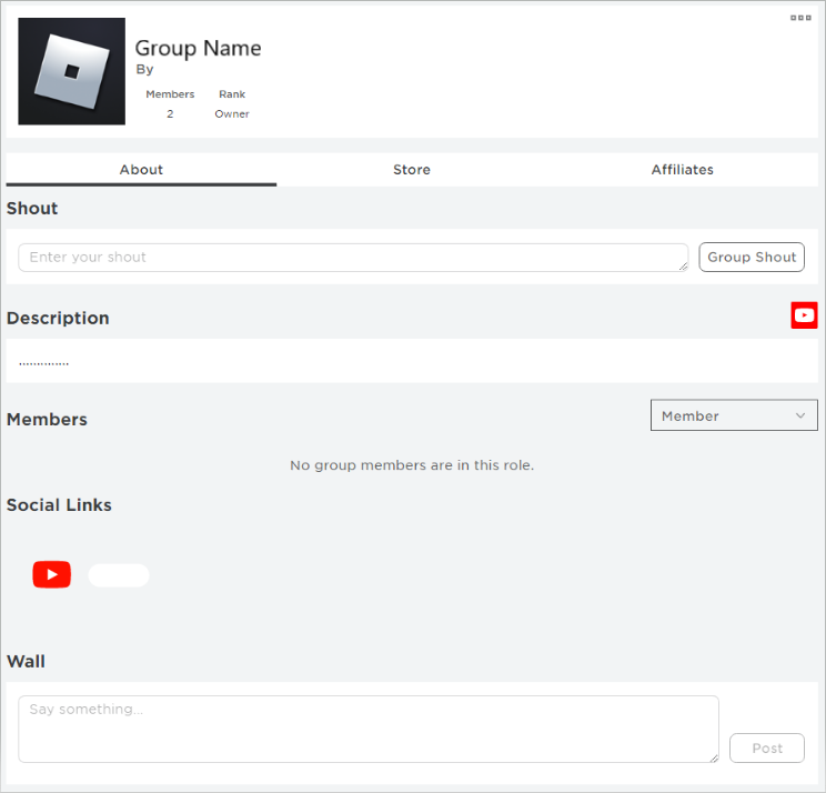 Social Links on Group Descriptions – Roblox Support