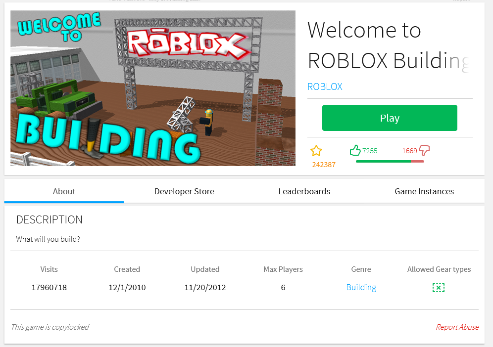 What Is Virtual Gear Roblox Support - roblox details page